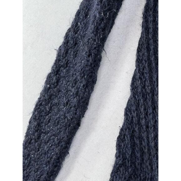 Free People Wool & Alpaca Blend Dark Navy Blue Long Cardigan Sweater Size Small - Picture 13 of 13